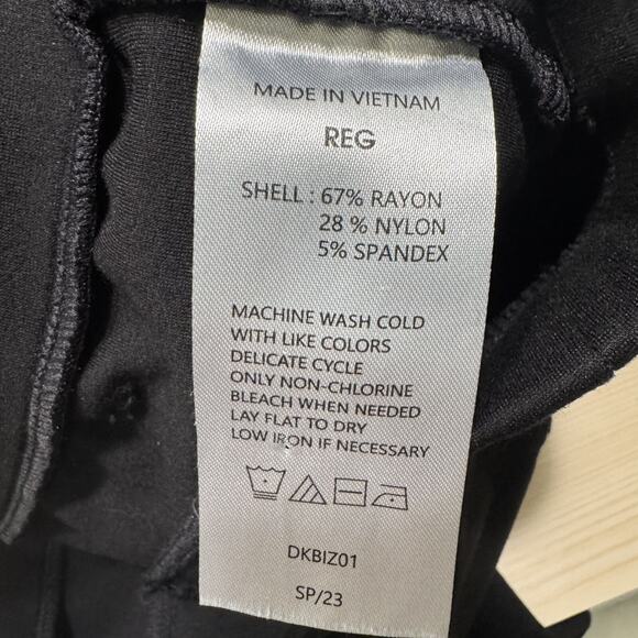 Quince Pants Womens S Black Ponte Stretch Pull On Mid Rise Straight Leg Casual - Picture 13 of 13